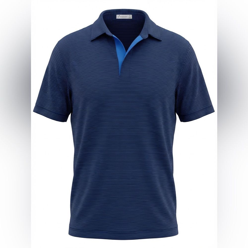 Peter Millar Men's Blue Striped Polo Shirt size M